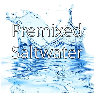 Our premixed saltwater has a specific gravity of 1.025 and is mixed using RO/DI water and Instant Ocean Salt Mix.